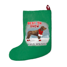 Load image into Gallery viewer, Field Spaniel Best In Snow Christmas Stockings