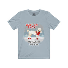 Load image into Gallery viewer, Miniature Poodle Best In Snow Unisex Jersey Short Sleeve Tee