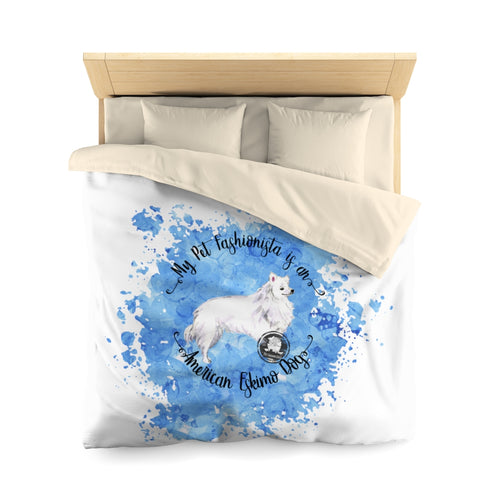 American Eskimo Dog Pet Fashionista Duvet Cover