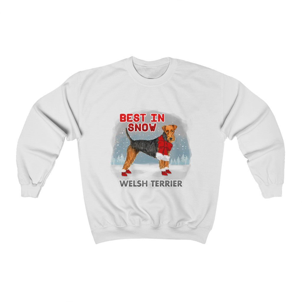 Welsh Terrier Best In Snow Heavy Blend™ Crewneck Sweatshirt