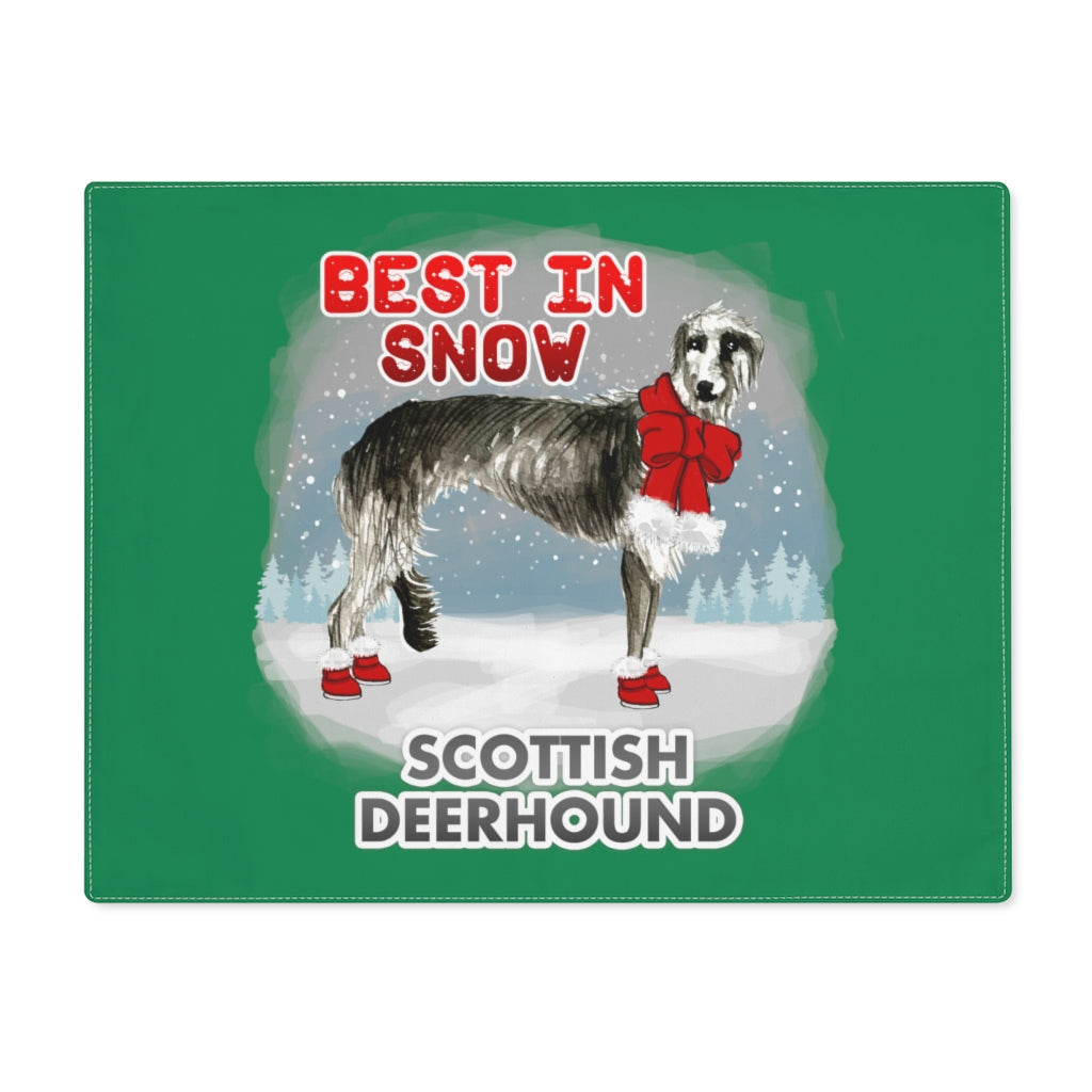 Scottish Deerhound Best In Snow Placemat