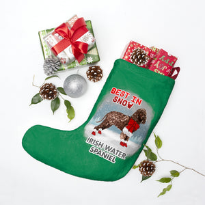 Irish Water Spaniel Best In Snow Christmas Stockings