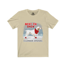 Load image into Gallery viewer, Clumber Spaniel Best In Snow Unisex Jersey Short Sleeve Tee