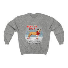 Load image into Gallery viewer, Staffordshire Bull Terrier Best In Snow Heavy Blend™ Crewneck Sweatshirt