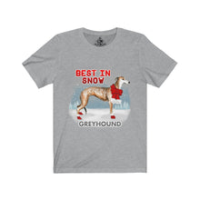 Load image into Gallery viewer, Greyhound Best In Snow Unisex Jersey Short Sleeve Tee