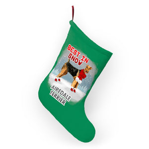 Airedale Terrier Best In Snow Christmas Stockings