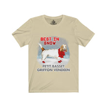 Load image into Gallery viewer, Petit Basset Griffon Vendeen Best In Snow Unisex Jersey Short Sleeve Tee