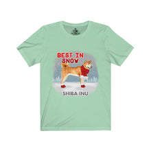 Load image into Gallery viewer, Shiba Inu Best In Snow Unisex Jersey Short Sleeve Tee