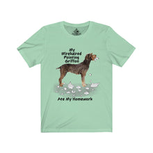 Load image into Gallery viewer, My Wirehaired Pointing Griffon Ate My Homework Unisex Jersey Short Sleeve Tee