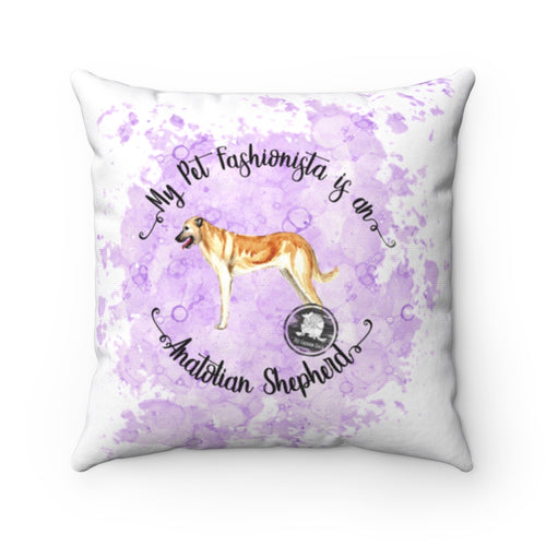 Anatolian Shepherd Dog Pet Fashionista Square Pillow