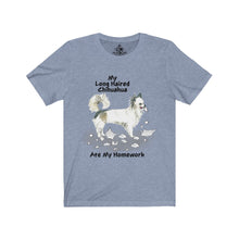 Load image into Gallery viewer, My Long Haired Chihuahua Ate My Homework Unisex Jersey Short Sleeve Tee