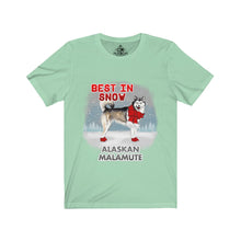 Load image into Gallery viewer, Alaskan Malamute Best In Snow Unisex Jersey Short Sleeve Tee