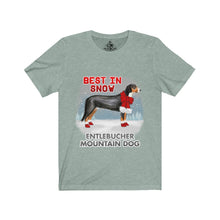 Load image into Gallery viewer, Entlebucher Mountain Dog Best In Snow Unisex Jersey Short Sleeve Tee