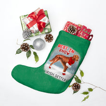 Load image into Gallery viewer, Irish Setter Best In Snow Christmas Stockings
