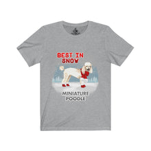 Load image into Gallery viewer, Miniature Poodle Best In Snow Unisex Jersey Short Sleeve Tee