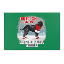 Load image into Gallery viewer, Black Russian Terrier Best In Snow Area Rug
