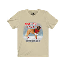 Load image into Gallery viewer, Leonberger Best In Snow Unisex Jersey Short Sleeve Tee