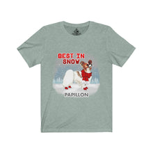 Load image into Gallery viewer, Papillon Best In Snow Unisex Jersey Short Sleeve Tee
