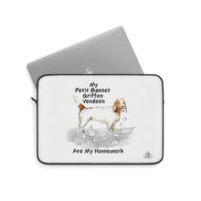 Load image into Gallery viewer, My Petit Basset Griffon Vendeen Ate My Homework Laptop Sleeve