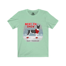 Load image into Gallery viewer, Rat Terrier Best In Snow Unisex Jersey Short Sleeve Tee