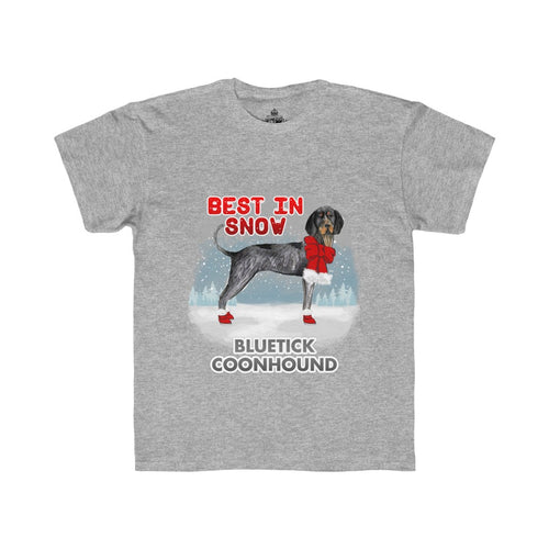 Bluetick Coonhound Best In Snow Kids Regular Fit Tee