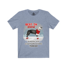 Load image into Gallery viewer, American Staffordshire Terrier Best In Snow Unisex Jersey Short Sleeve Tee