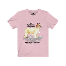 Load image into Gallery viewer, My Pyrenean Shepherd Ate My Homework Unisex Jersey Short Sleeve Tee