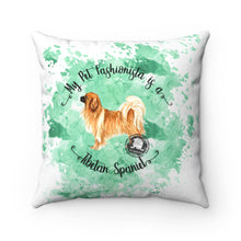 Load image into Gallery viewer, Tibetan Spaniel Pet Fashionista Square Pillow
