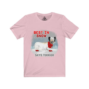 Skye Terrier Best In Snow Unisex Jersey Short Sleeve Tee