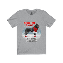 Load image into Gallery viewer, Belgian Shepherd Best In Snow Unisex Jersey Short Sleeve Tee