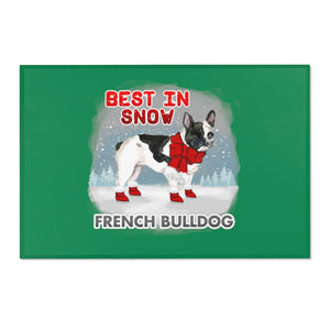 French Bulldog Best In Snow Area Rug