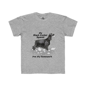 My Black Cocker Spaniel Ate My Homework Kids Regular Fit Tee
