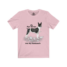 Load image into Gallery viewer, My Rat Terrier Ate My Homework Unisex Jersey Short Sleeve Tee