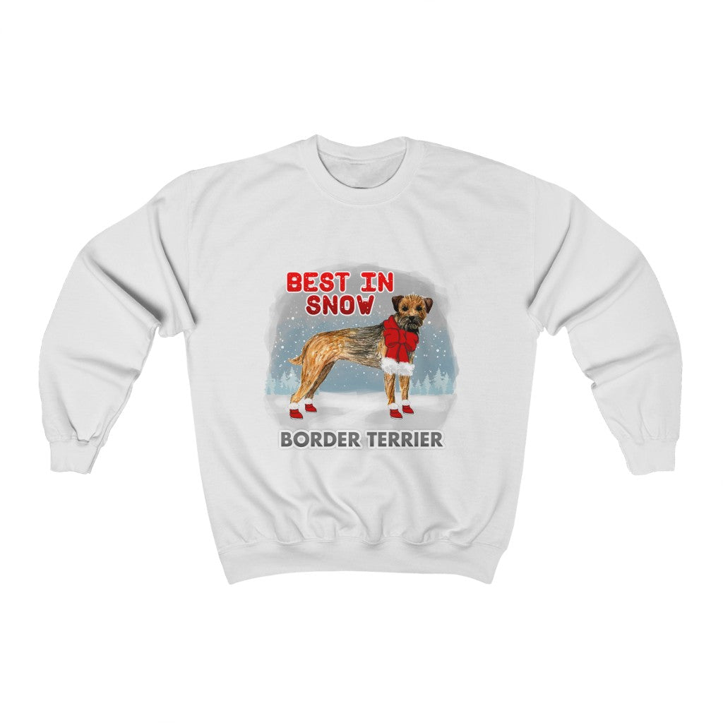 Border Terrier Best In Snow Heavy Blend™ Crewneck Sweatshirt
