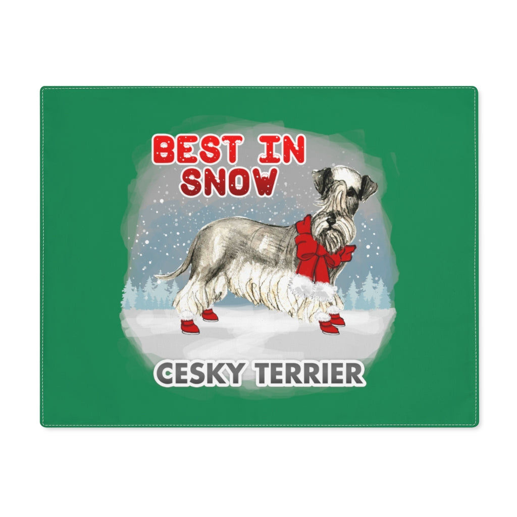 Cesky Terrier Best In Snow Placemat