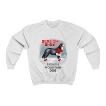 Load image into Gallery viewer, Bernese Mountain Dog Best In Snow Heavy Blend™ Crewneck Sweatshirt