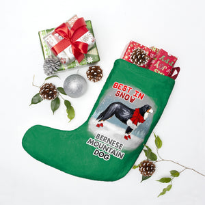 Bernese Mountain Dog Best In Snow Christmas Stockings