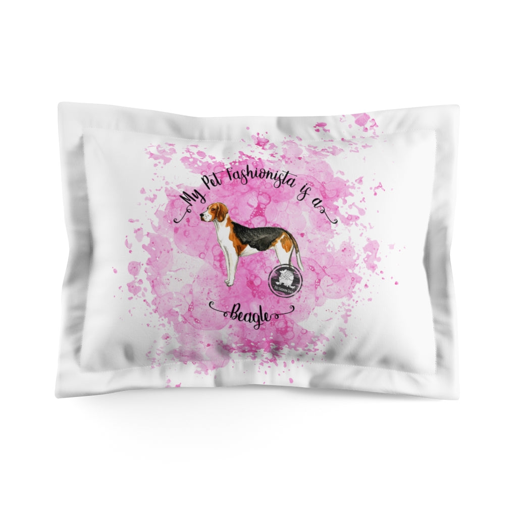 Beagle Pet Fashionista Pillow Sham