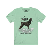 Load image into Gallery viewer, My Portuguese Water Dog Ate My Homework Unisex Jersey Short Sleeve Tee
