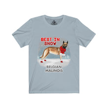 Load image into Gallery viewer, Belgian Malinois Best In Snow Unisex Jersey Short Sleeve Tee