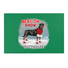 Load image into Gallery viewer, Rottweiler Best In Snow Area Rug