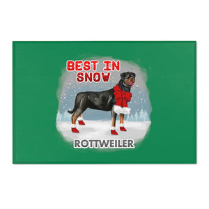 Rottweiler Best In Snow Area Rug