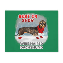 Load image into Gallery viewer, Wire Haired Dachshund Best In Snow Placemat