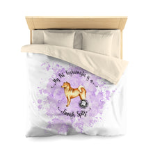 Load image into Gallery viewer, Finnish Spitz Pet Fashionista Duvet Cover