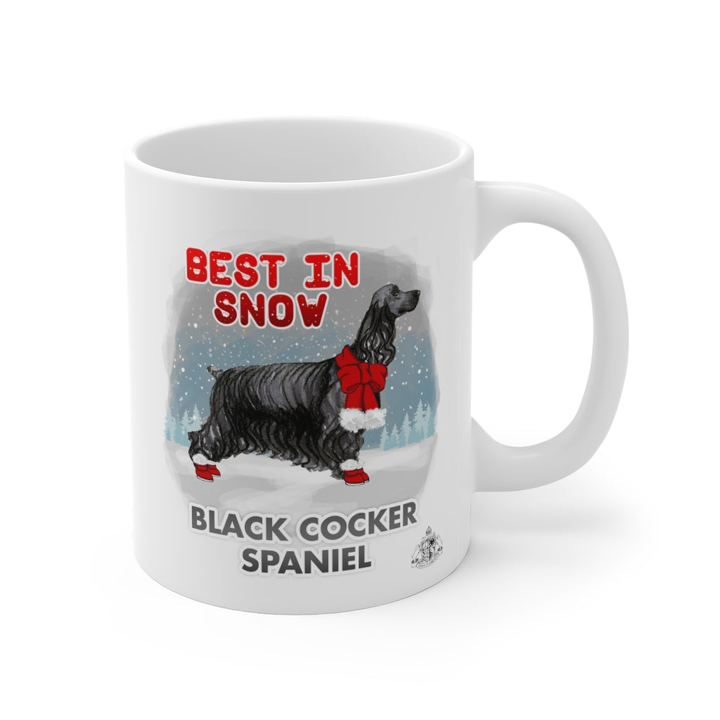 Black Cocker Spaniel Best In Snow Mug