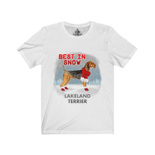 Load image into Gallery viewer, Lakeland Terrier Best In Snow Unisex Jersey Short Sleeve Tee
