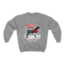 Load image into Gallery viewer, Giant Schnauzer Best In Snow Heavy Blend™ Crewneck Sweatshirt