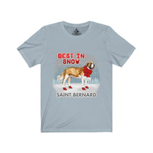 Load image into Gallery viewer, Saint Bernard Best In Snow Unisex Jersey Short Sleeve Tee