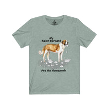 Load image into Gallery viewer, My Saint Bernard Ate My Homework Unisex Jersey Short Sleeve Tee