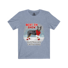 Load image into Gallery viewer, Australian Cattle Dog Best In Snow Unisex Jersey Short Sleeve Tee